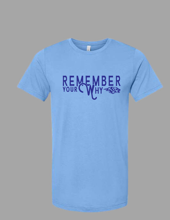 Remember Your Why Light Blue Bella + Canvas Tee