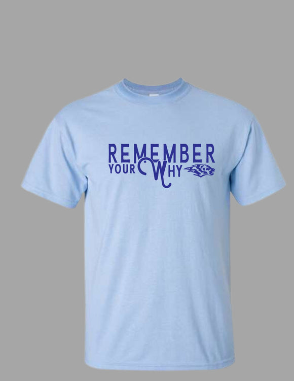 Remember Your Why Light Blue Tee