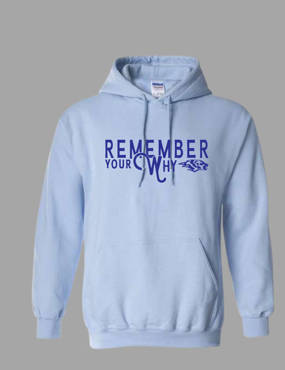 Remember Your Why Light Blue Hoodie